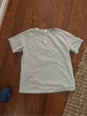 Lululemon All Yours Organic Cotton Crewneck T-Shirt Core Heather Gray Small